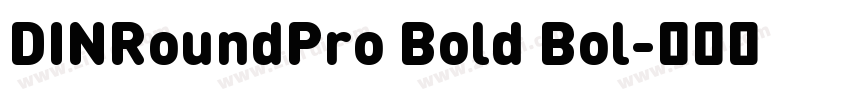 DINRoundPro Bold Bol字体转换